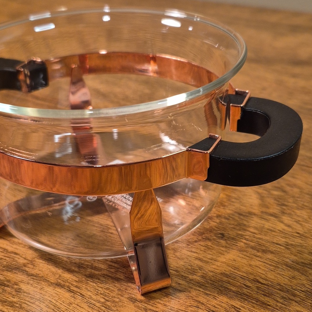BODUM Chambord Classic Copper Tone Metal and Glass Open Sugar and Creamer Set - Picture 6 of 16